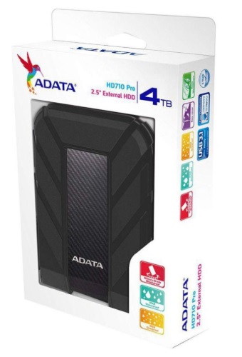 HD EXT 4TB ADATA 2.5 USB 3.1 AHD710P-4TU31-CBK CONTRA  AGUA Y GOLPES NEGRO