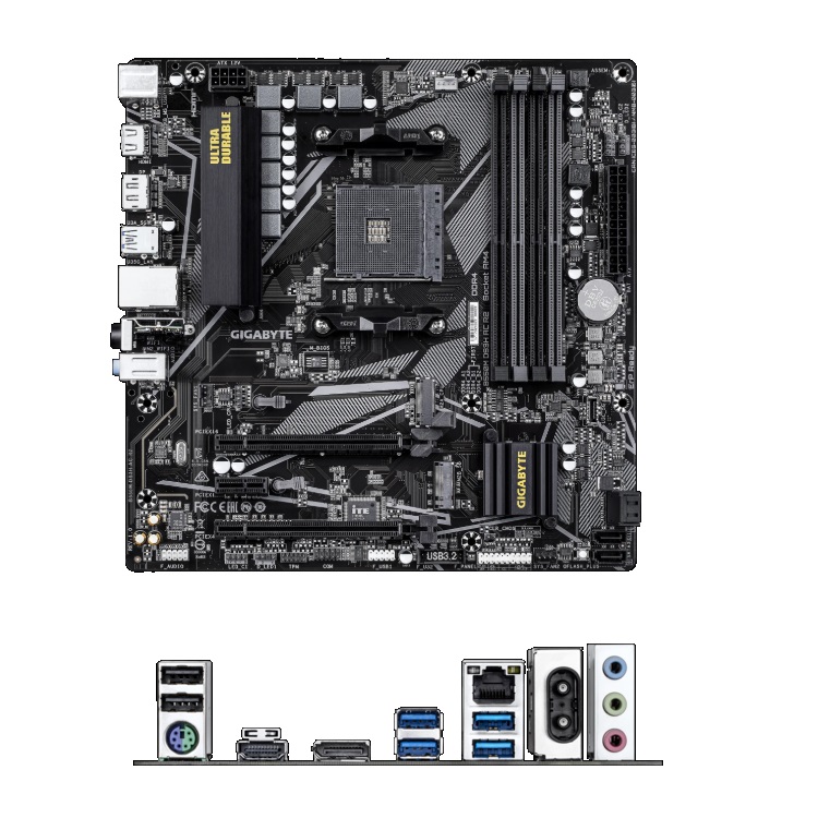 Tarjeta madre Gigabyte B550M DS3H AC R2 1.0 socket AM4 4xDDR4 HDMI DP Wifi Bluetooth