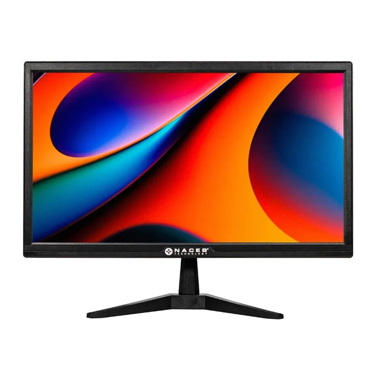 Monitor Naceb modelo NA-0504  LED 19.5 pulg 1600x900 HDmas 75Hz  HDMI color Negro