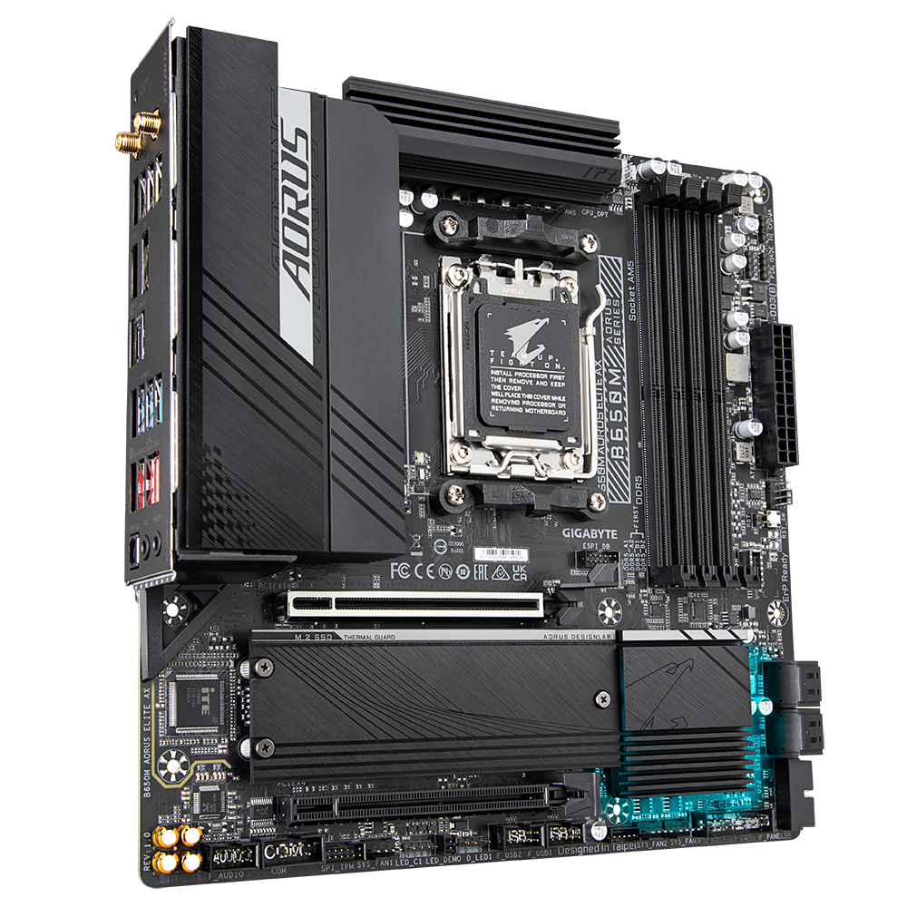 Tarjeta madre Gigabyte B650M Aorus Elite AX socket AM5 Wifi 4xDDR5 HDMI DP Micro ATX