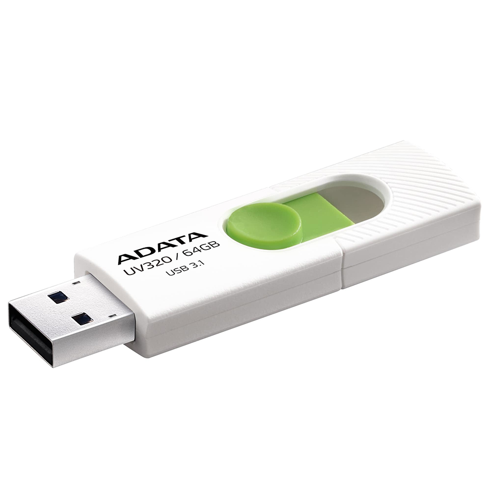 MEMORIA ADATA 64GB USB 3.1 UV320 BLANCO / VERDE
