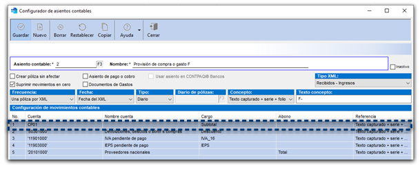 Detalle del Configurador de Asientos
