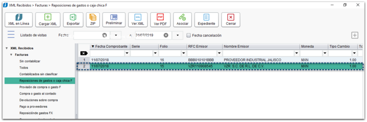 Visor XML Recibidos - Facturas
