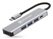Docking  Brobotix  5 en 1 conecto USB tipo C a displayport USB V3.0 x 3 USB tipo C color Plateado