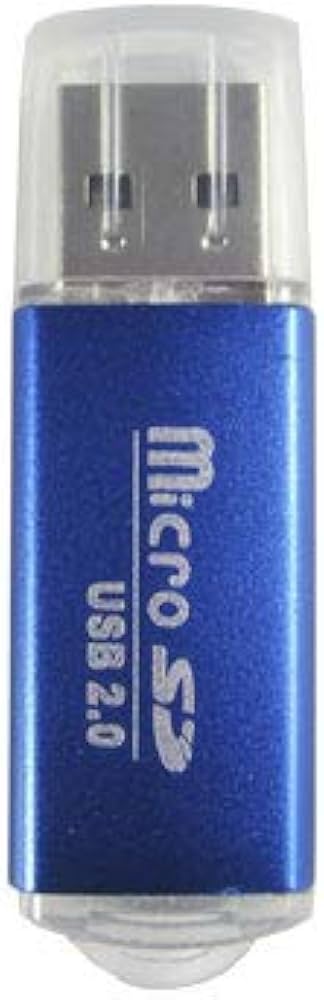 Lector Brobotix USB V2.0 microSD modelo 345673A color Azul metalico