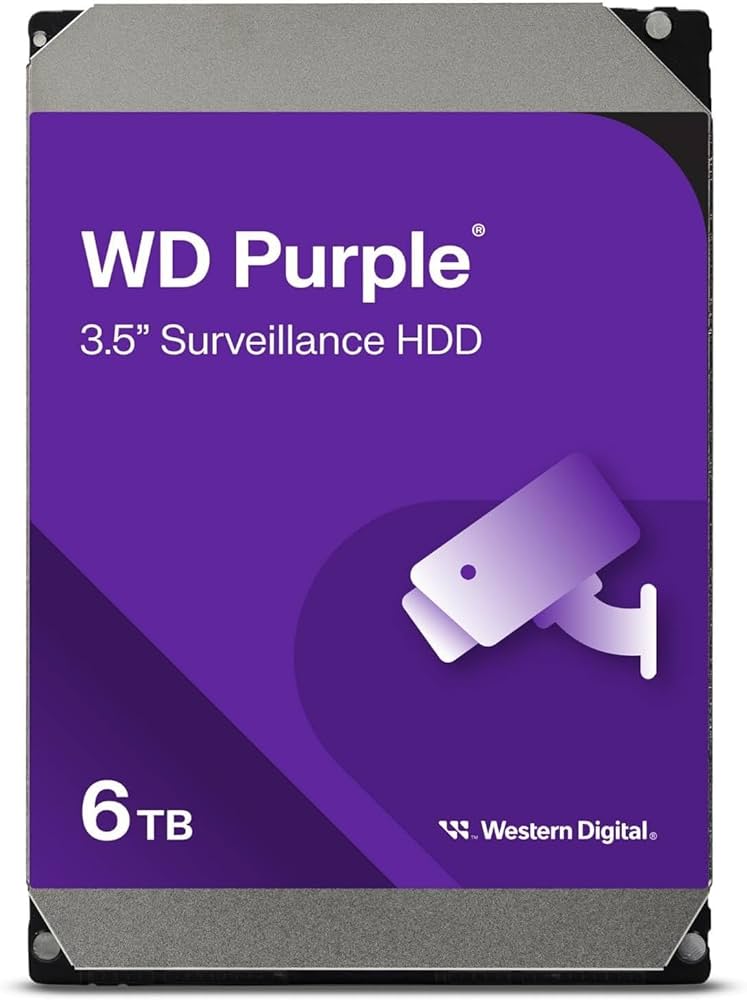 HD 6TB Western Digital modelo WD64PURZ Purple Surveillance