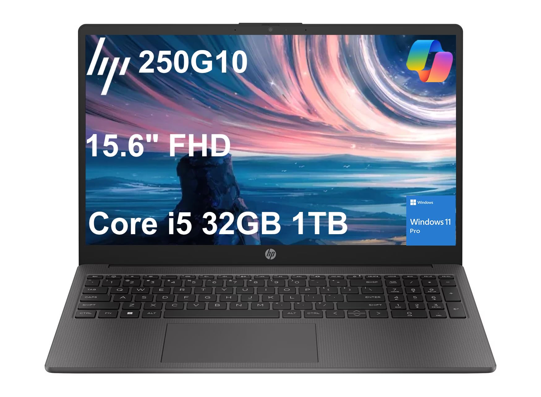 Laptop HP 250 G10 Intel Core i5-1334U 15.6 pulg. 8GB 512SSD  Windows 10 Home