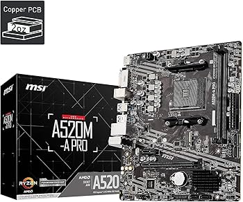 Tarjeta madre MSI A520M-A PRO socket AM4 2xDDR4 HDMI DVI-D Micro ATX