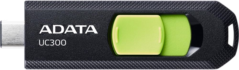 Memoria ADATA 32GB USB C UC300 3.2 negro/verde ACHO-UC300-32G-RBKGN