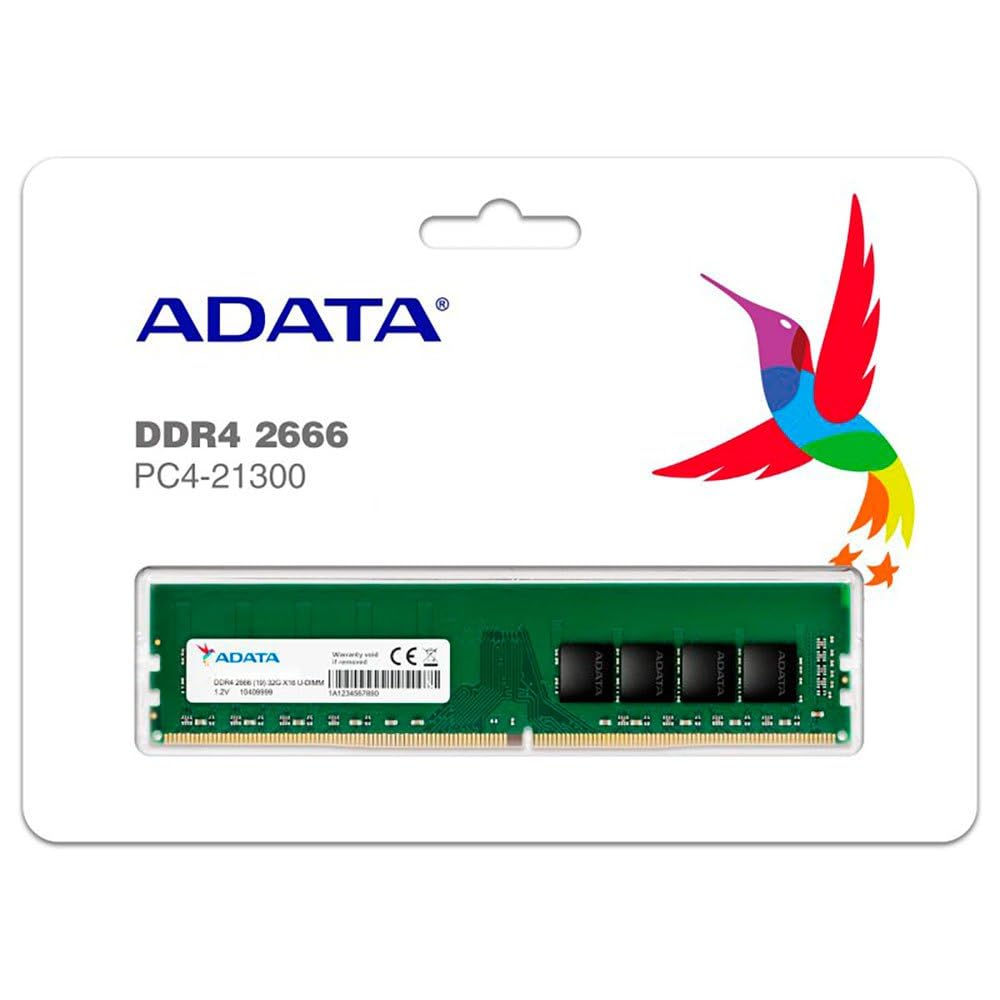 Memoria Adata 4GB DDR4 2666Mhz U-DIMM AD4U26664G19-SGN