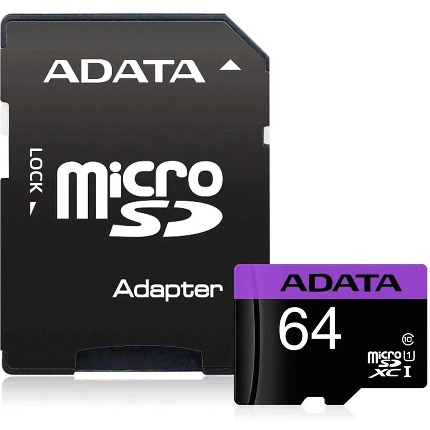 Memoria ADATA 64GB MicroSD Premier con adaptador SD clase10 U1 80MB/s