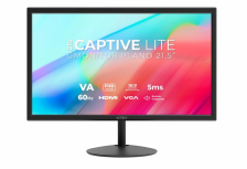 Monitor Acteck 21.5 Captive Lite CL215 VA plano negro VGA HDMI 1920 x 1080 FHD 60Hz con bocinas
