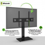 Soporte de TV Brobotix  con base de cristal templado  para pantalla de 37A 75  modelo 6007778 color Negro